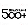 Naklejka wycinana "Sfinansowano z 500+"