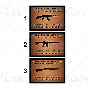 Naklejka drukowana "Dom Chroniony (Drewno)"