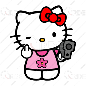 Naklejka drukowana "FU Kitty"