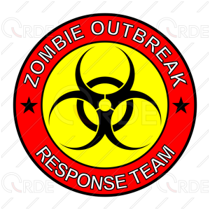 Naklejka drukowana "Zombie Outbreak Response Team"